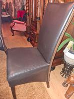 6 leren huiskamer stoelen, Huis en Inrichting, Stoelen, Bruin, Ophalen of Verzenden, Zo goed als nieuw, Tijdloos