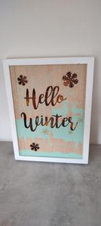 Hello winter, met lampjes, Huis en Inrichting, Ophalen of Verzenden, Gebruikt