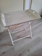 Houten bijzettafel met afneembaar dienblad, Minder dan 55 cm, Gebruikt, Landelijk, Rechthoekig