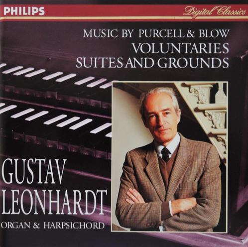 Voluntaries, Suites en Grounds / Purcell en Blow - Leonhardt, Cd's en Dvd's, Cd's | Klassiek, Zo goed als nieuw, Kamermuziek, Verzenden