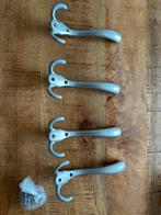 Kapstokhaken (4) met schroeven, Huis en Inrichting, Woonaccessoires | Kapstokken, Ophalen, Gebruikt, Wandhaken, Minder dan 100 cm