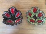Vallauris schaal keramiek blad 2x, Antiek en Kunst, Antiek | Keramiek en Aardewerk, Ophalen of Verzenden