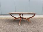 Grote Marokkaanse salontafel (inklapbaar) van koper en hout, Ophalen, Gebruikt, Rechthoekig, Oriental