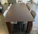 Italiaans design eettafel met 6 stoelen, Huis en Inrichting, Tafels | Eettafels, Ophalen, Gebruikt, 200 cm of meer, 50 tot 100 cm