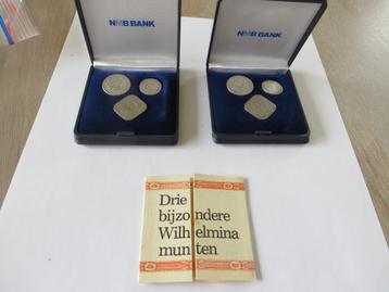 Wilhelmina muntsetje 5 cent,10 cent, 25 cent 2 Doosjes NMB beschikbaar voor biedingen