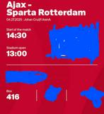 Ajax sparta ticket, Tickets en Kaartjes, Eén persoon, December