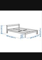 IKEA Bedframe + Lattenbodem - Goede Staat!, Gebruikt, Bruin, Tweepersoons, 200 cm
