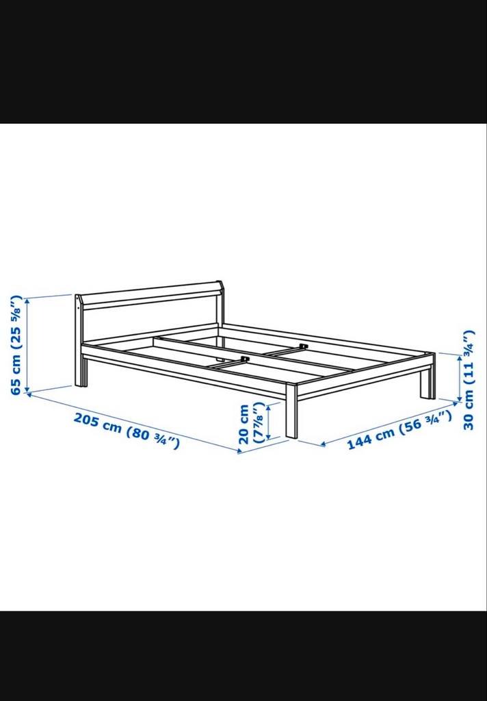 IKEA Bedframe + Lattenbodem - Goede Staat!, Huis en Inrichting, Slaapkamer | Bedden, Gebruikt, Tweepersoons, 140 cm, 200 cm, Hout