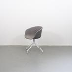 1x Hay About a Chair AAC21 Draaibaar Grijs/Taupe Stof - Wit, Ophalen of Verzenden, Zo goed als nieuw, Grijs, Metaal