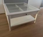 Salontafel IKEA Liatorp met lade en glasplaat 93x93x51 cm, Huis en Inrichting, Tafels | Salontafels, Ophalen, 50 tot 100 cm, 50 tot 75 cm