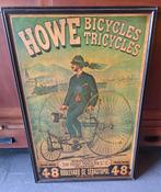 Antieke ingelijste Engelse fiets reclame poster 97 x 65 cm, Ophalen