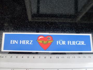sticker ein herz fur flieger logo bundeswehr leger army beschikbaar voor biedingen