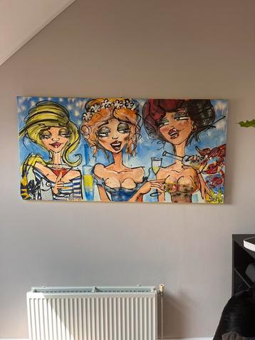 Kleurrijk schilderij van Thijs Art. beschikbaar voor biedingen