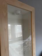 Hoge Glazen Kast met Houten Frame (met verlichting), Met plank(en), Minder dan 50 cm, 200 cm of meer, Ophalen of Verzenden