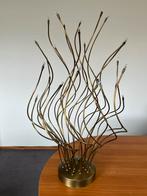 Lampadaire Moderne mat gouden design plafondlamp handgemaakt, Huis en Inrichting, Lampen | Vloerlampen, Gebruikt, 100 tot 150 cm