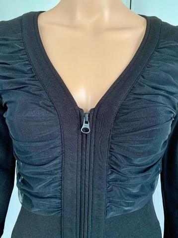 E120 SuperTrash maat XS=34 jurk lang vest zwart jurkje beschikbaar voor biedingen
