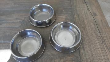 Honden Drinkbak Voerbak Edelstaal - Antislip - 4 stuks beschikbaar voor biedingen