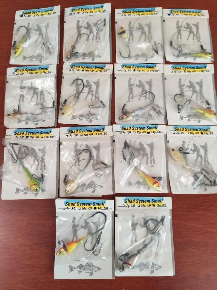 Zebco shad takels 14 stuks div gewichten / kleur. (kunstaas), Watersport en Boten, Hengelsport | Roofvissen, Nieuw, Overige typen