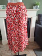 Caroline Biss oranje rode plissé rok 36 S Gratis Verzenden !, Verzenden, Zo goed als nieuw, Maat 36 (S), Caroline Biss