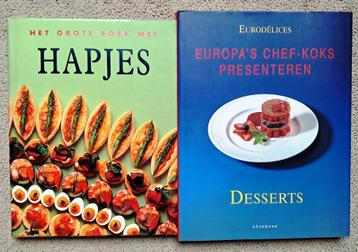 Eurodelices-Desserts en Het grote boek met hapjes-Konemann beschikbaar voor biedingen