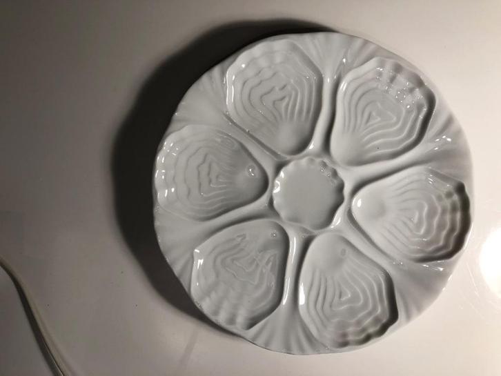 Oesterbord Apilco porselein (Limoges), Huis en Inrichting, Keuken | Servies, Nieuw, Bord(en), Effen, Porselein, Ophalen of Verzenden