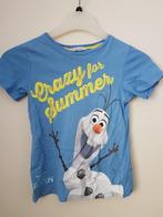 lichtblauw shirt korte mouwen HenM Olaf 122-128, Kinderen en Baby's, Kinderkleding | Maat 122, Ophalen of Verzenden, Zo goed als nieuw