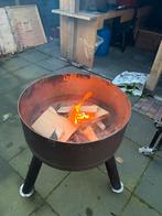 Rvs vuurkorf op wieltjes, Ophalen of Verzenden, Zo goed als nieuw