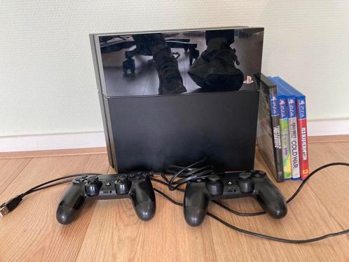 PlayStation 4 / PS4, Spelcomputers en Games, Spelcomputers | Sony PlayStation 4, Zo goed als nieuw, Original, 500 GB, Met 2 controllers