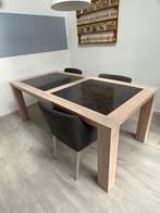 tafel, Huis en Inrichting, Tafels | Eettafels, Ophalen, Gebruikt, 50 tot 100 cm, Vijf personen of meer