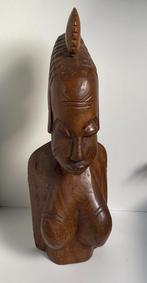 GROOT AFRIKAANS BEELD (VROUWEN HOOFDBUSTE)., Antiek en Kunst, Ophalen of Verzenden