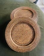 Rieten Onderborden -RATTAN, Huis en Inrichting, Keuken | Servies, Ophalen, Overige materialen, Zo goed als nieuw, Bord(en)