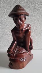 Indonesisch houtsnijwerk visser bali balinees, Ophalen of Verzenden