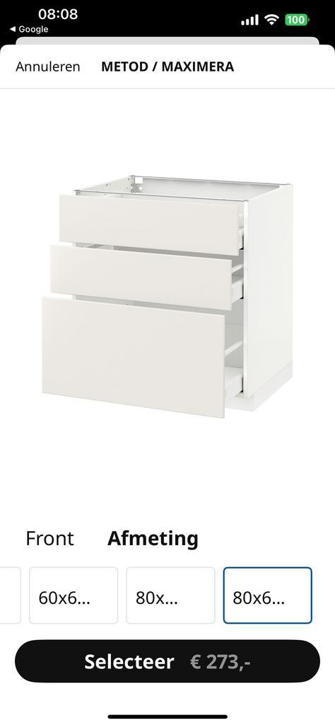 Keuken onderkast metod gevraagd, Huis en Inrichting, Keuken | Keukenelementen, Zo goed als nieuw, Minder dan 100 cm, 50 tot 100 cm