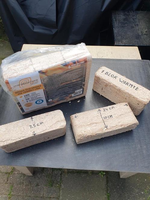 Houtbriketten voor stuntprijzen 96 pakken nu €299,00, Tuin en Terras, Haardhout, Blokken, Overige houtsoorten, 6 m³ of meer, Ophalen