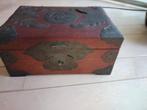 oude chinese kist met messing beslag, Gebruikt, Ophalen of Verzenden
