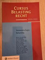 Cursus Belastingrecht Vennootschapsbelasting 2020-2021, Ophalen of Verzenden, Zo goed als nieuw, G.C. van der Burgt