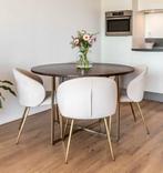 Westwing Luca tafel + Luisa stoelen - Almere, Huis en Inrichting, Tafels | Eettafels, Ophalen, Rond, Zo goed als nieuw, Vier personen