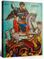 Joris en de draak op canvas in lijst, Ophalen of Verzenden, Nieuw