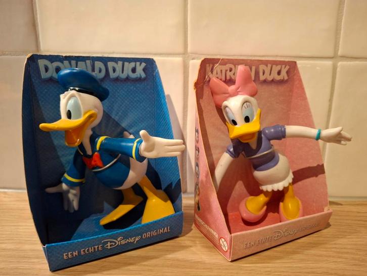 Nieuw: Donald en Katrien buigfiguurtjes, Verzamelen, Disney, Nieuw, Beeldje of Figuurtje, Donald Duck, Ophalen of Verzenden