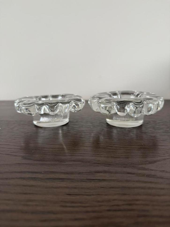 vintage Kosta Boda "Krinolin" kandelaars, jaren 70., Antiek en Kunst, Antiek | Glas en Kristal, Ophalen of Verzenden