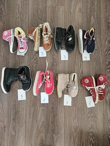 Partij schoenen converse vans timberland nike 33 34 35 36 beschikbaar voor biedingen