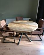 Mangohouten Kamertafel | Eettafel | Bureau, Metaal, 100 tot 150 cm, Nieuw, Ophalen of Verzenden