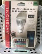 LED multicolor spot met afstandsbediening WATSHOME, Huis en Inrichting, Nieuw, Ophalen of Verzenden, Led-lamp
