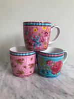 3 Pip Studio mokken Royal Raja, inhoud 250 ml., Ophalen of Verzenden, Zo goed als nieuw, Overige stijlen, Kop(pen) en/of Schotel(s)