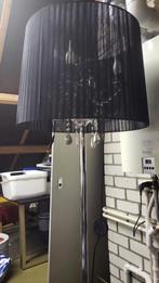 Vloerlamp met organza kap en kristallen., Huis en Inrichting, Lampen | Kroonluchters, Ophalen, Zo goed als nieuw, Metaal, Romantisch