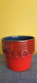 Vintage bloempot rood 15 cm, Ophalen of Verzenden, Zo goed als nieuw