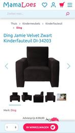 Velvet zwarte kinderfauteuil, Kinderen en Baby's, Ophalen, Zo goed als nieuw, Overige typen
