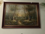 Boslandschap schilderij 102cmx74cm, Antiek en Kunst, Ophalen