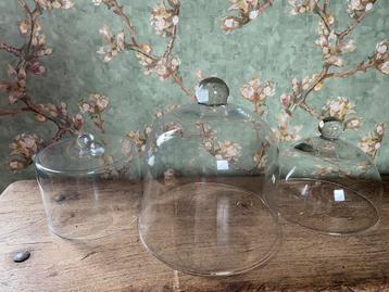 Glazen stolp 3 stuks glas beschikbaar voor biedingen