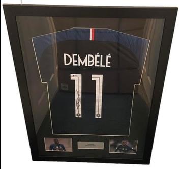 Gesigneerd Dembélé PSG Shirt #11 - Ingelijst met COA! beschikbaar voor biedingen